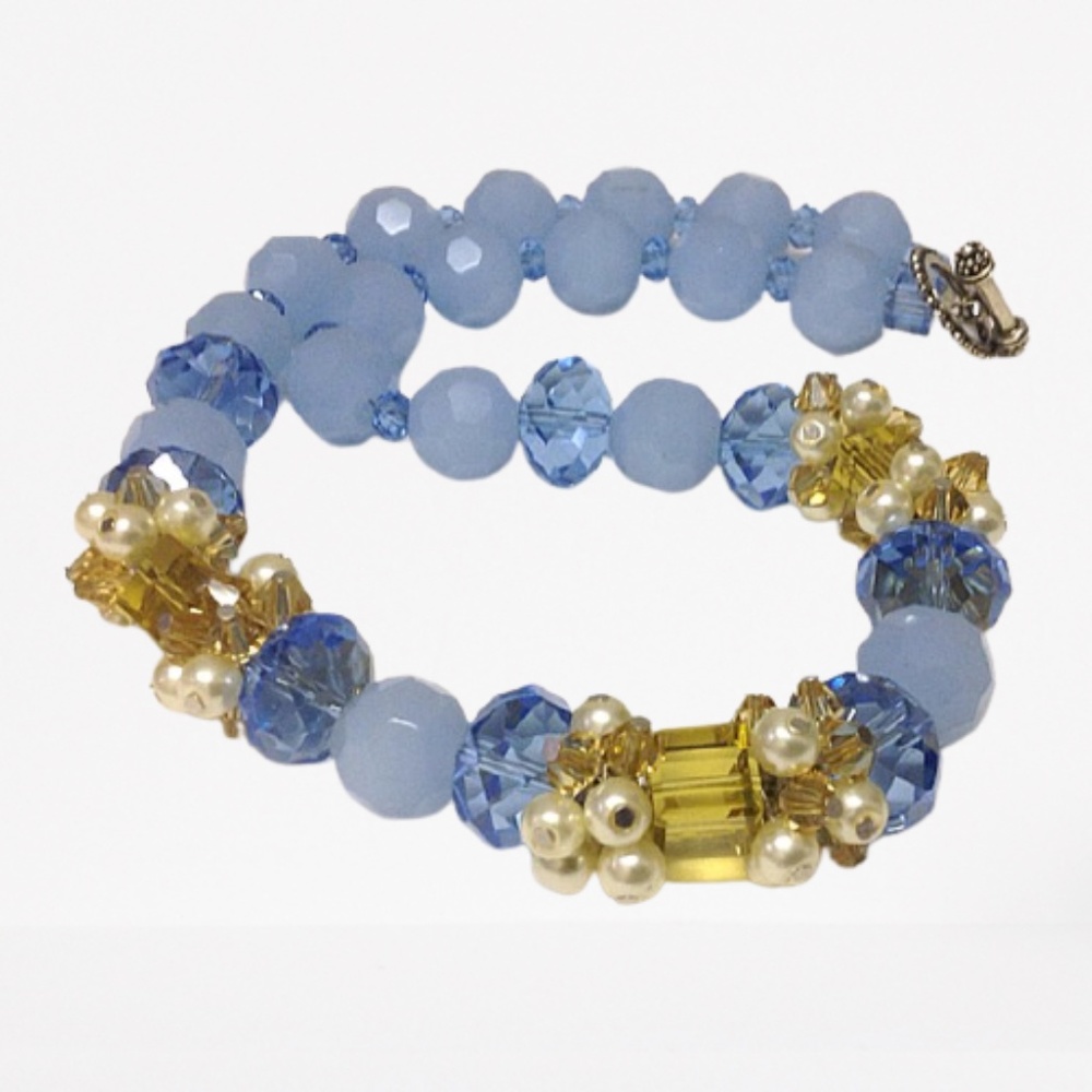 Sea Blue Crystals Necklace